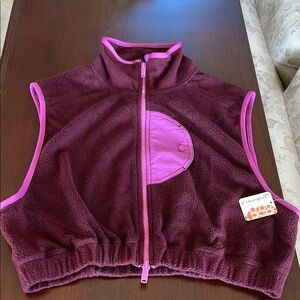 Maroon and Pink Fleece Vest by Prana